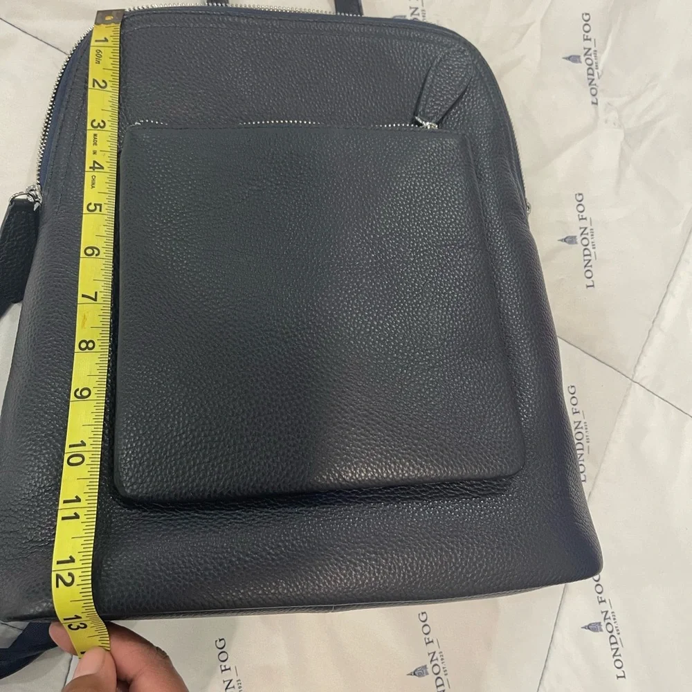 Blue Leather Backpack - Picture 4 of 7